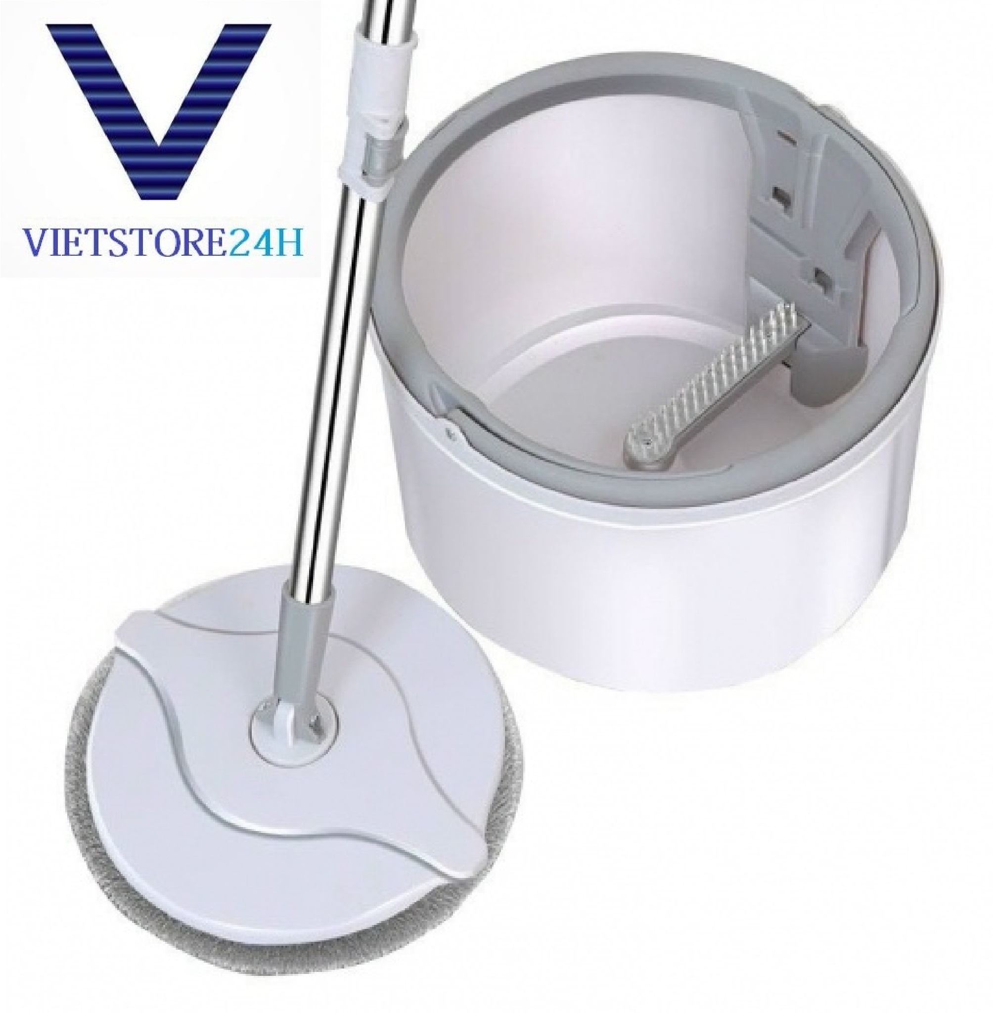 Bộ lau nhà tròn xoay 360 độ mẫu mới K8 - (tặng kèm 1 bông) VT