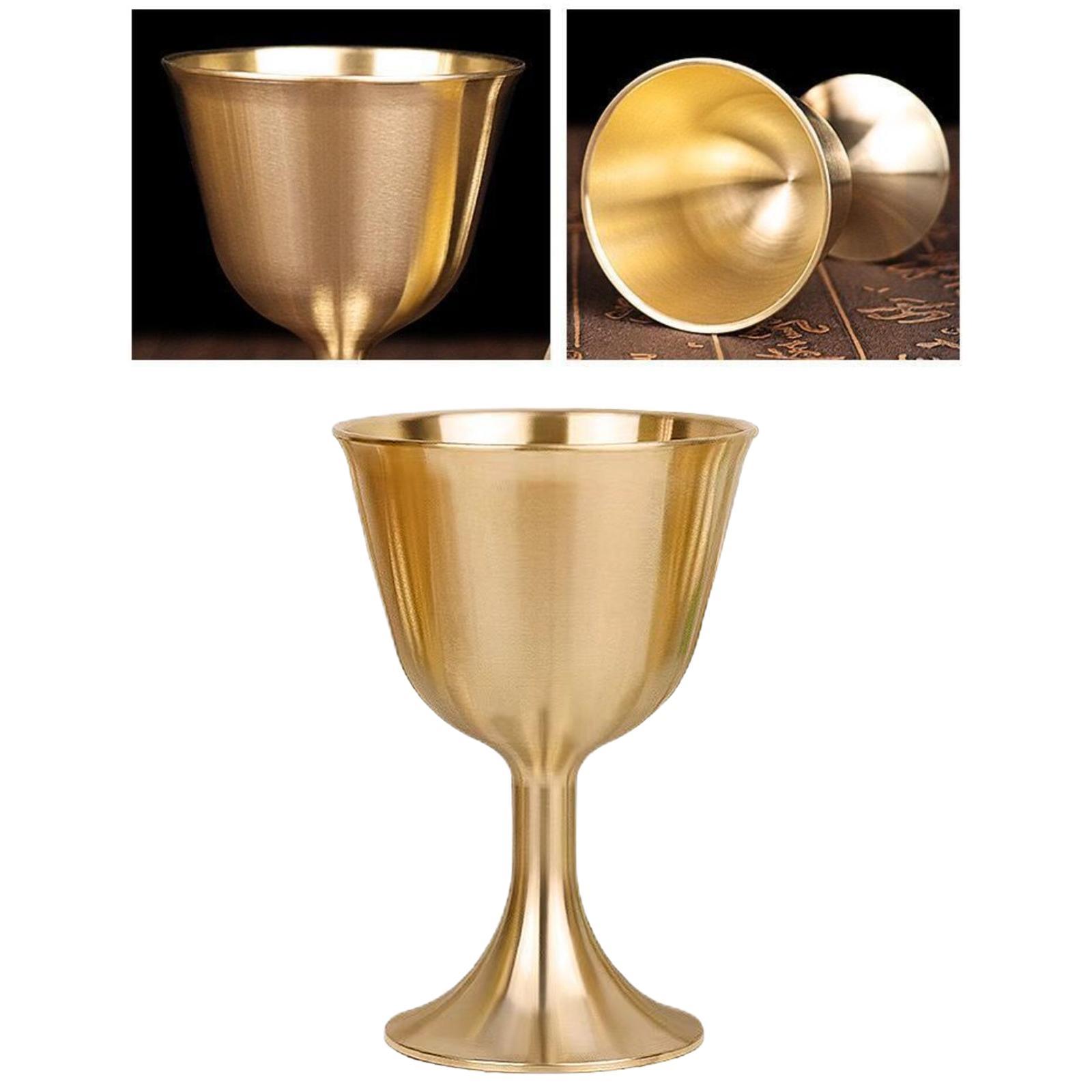 Wine Goblet Glasses Liquor Cup Pure Copper Handmade Glass for Party Wedding Graduation Anniversary Christmas