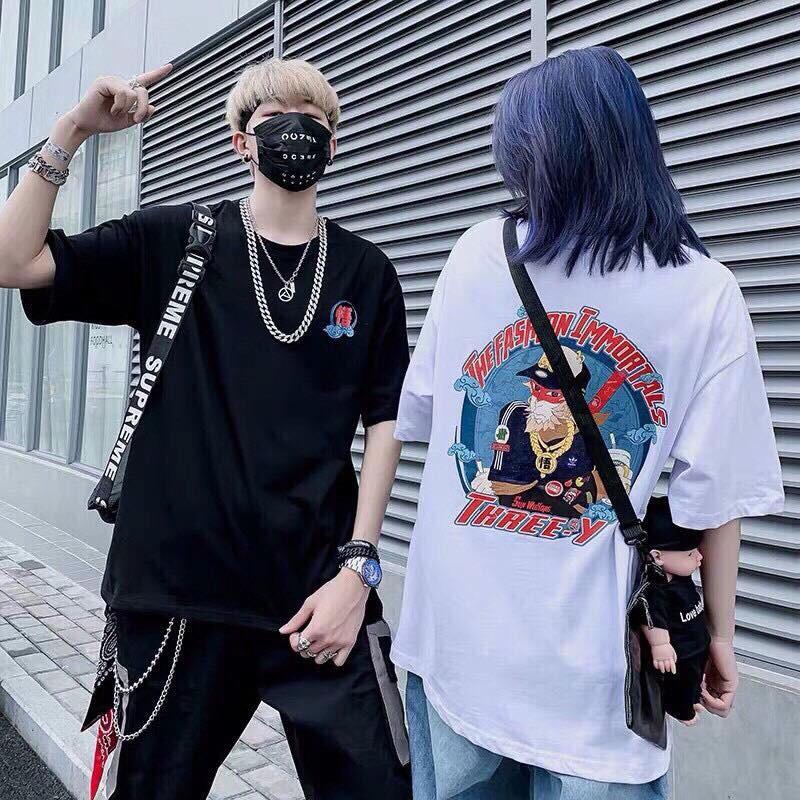 Áo tay lỡ unisex nam/nữ in chữ THE FASHION IMMORTALS. Áo tay lỡ form rộng. Áo thun unisex chất thun cotton 4 chiều.