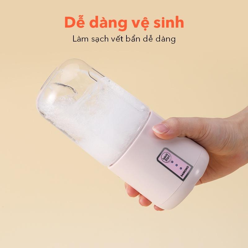 Máy xay sinh tố mini cầm tay SAMONO SW-Y7 nhỏ gọn tiện lợi phong cách Nhật Bản - Hàng chính hãng