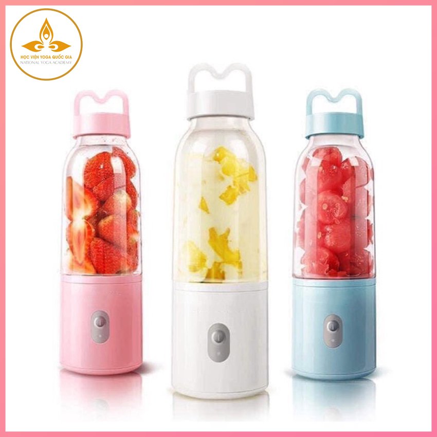 Máy Xay Sinh Tố Cầm Tay - YOGA QG, Dung Tích 500ml, 4 Lưỡi Dao Thép 3 Chiều, Công Suất 75W, Xoay 18000 Vòng/Phút, Thiết Kế Hiện Đại, Sạc USB Tiện Lợi - Hàng chính hãng