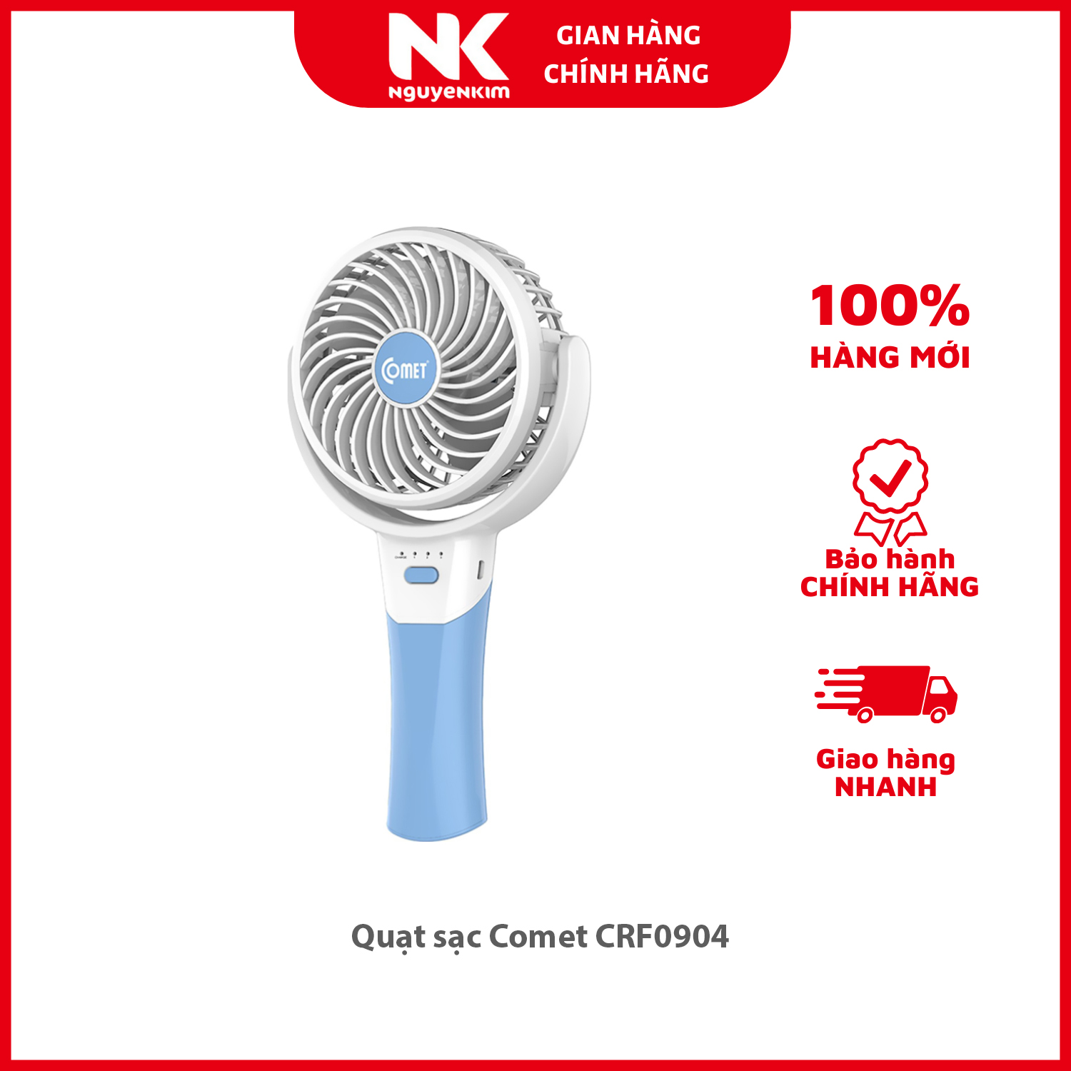 Quạt sạc Comet CRF0904 -Hàng Chính Hãng