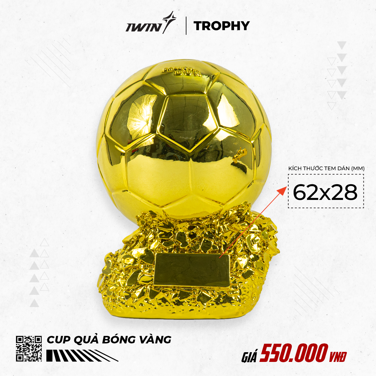 Cup quả bóng vàng fifa , cup thể thao, cup bóng đá cho cầu thủ xuất sắc nhất