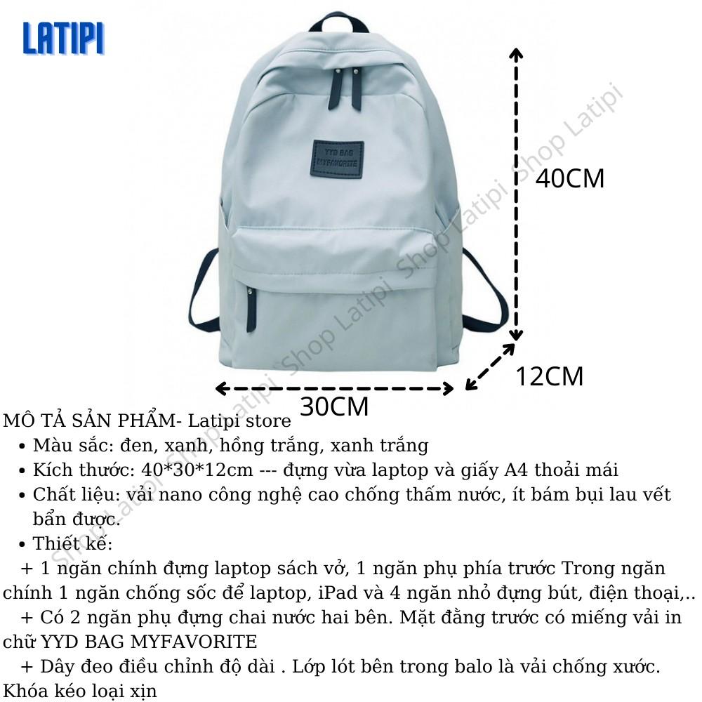 Balo Nữ Đi Học Thời Trang Chống Nước Đựng Laptop Ipad Sách Vở YYD BAG Hot 2021 Latipi BL11