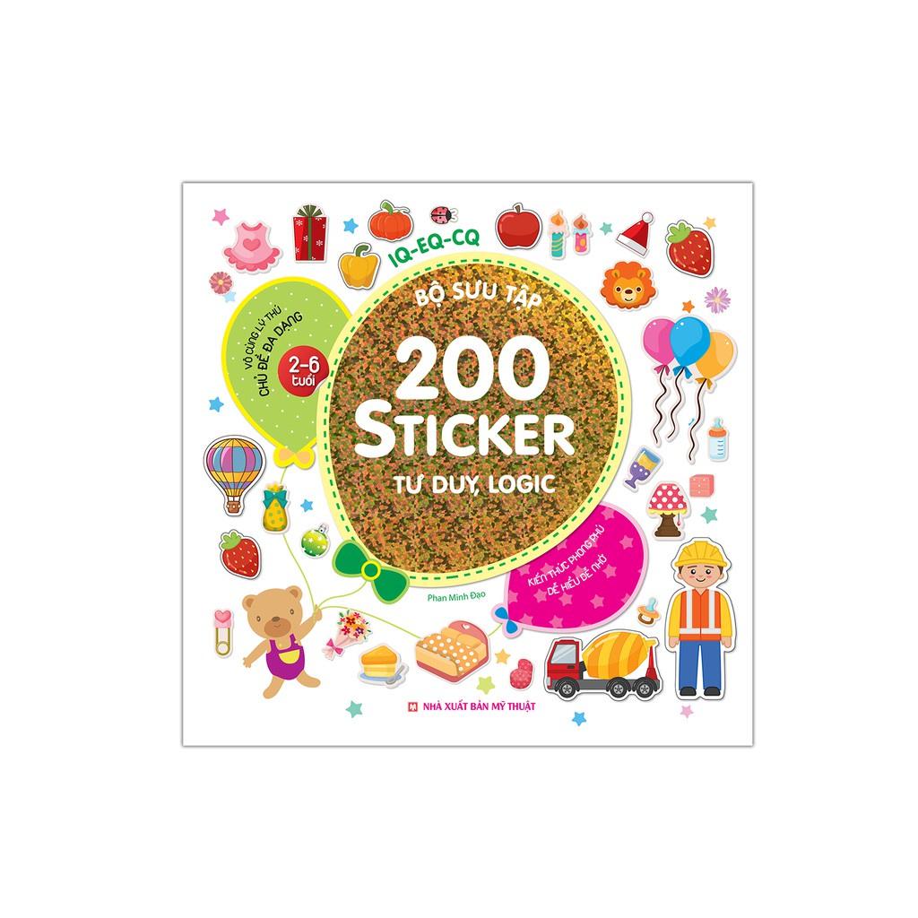 Sách - Combo 6 bộ 200 sticker Kèm Quà tặng