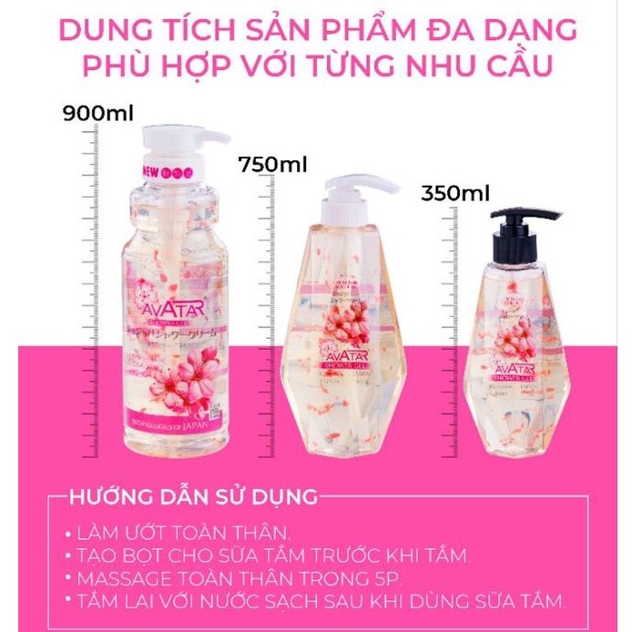 Sữa Tắm Nước Hoa Tươi Jojoba Avatar Shower Gel Chai 350ml