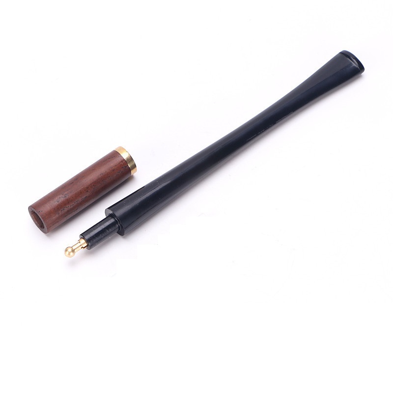 tẩu thuốc gỗ cẩm lai cao cấp sang trọng gắn điếu dài 16 cm