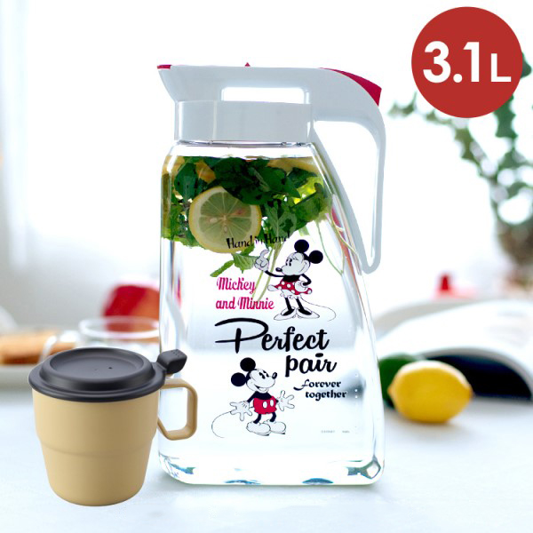 Bình nước nắp khóa Asvel Drink Vio 3.1L tặng kèm cốc uống nước có nắp 360ml - nội địa Nhật Bản