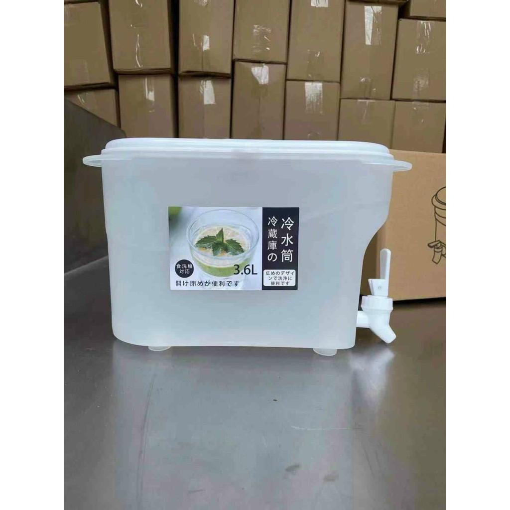 Bình nước tủ lạnh 3.5 lít có vòi chuyên để tủ lạnh - Bình nước pha trà nước trái cây nước lọc bằng nhựa có vòi