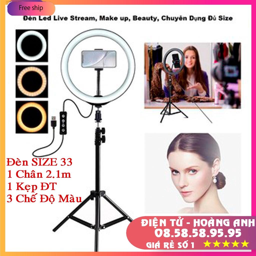 Đèn livestream 33 cm +1 kẹp + 1 chân