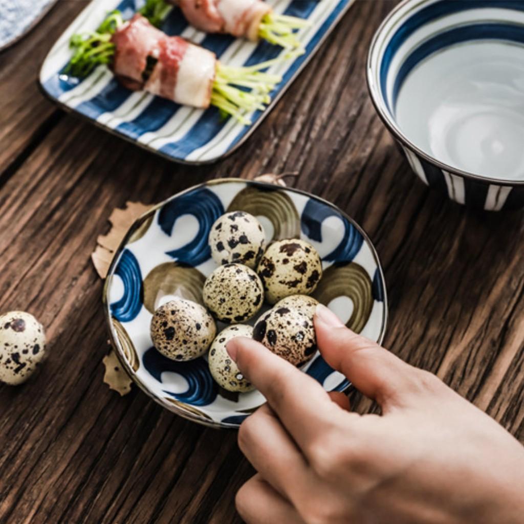 Set 6Pcs Chén Dĩa Ăn Shino-Cobalt Japan - Home and Garden