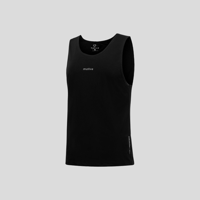 Áo Thun Thể Thao Chạy Bộ Nam MOTIVE Men Simple Color Singlet - Màu Đen