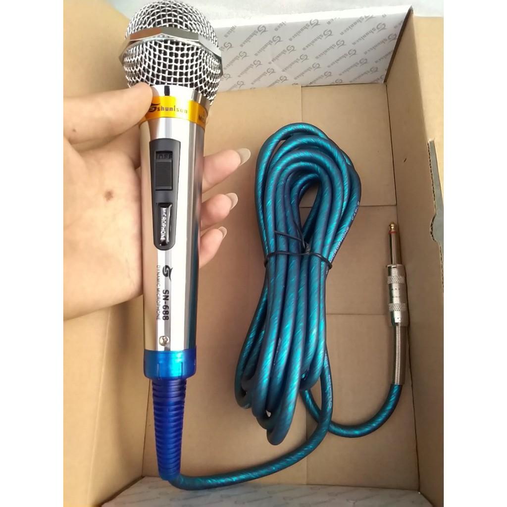 MICRO KARAOKE SHUNISON KTV SN688 CAO CẤP - DÂY 6M