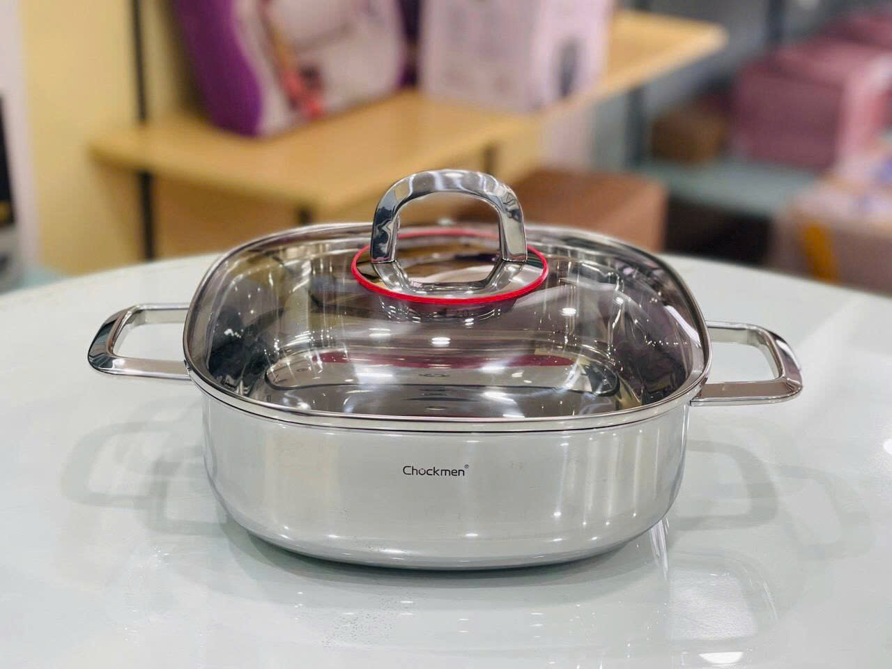 [Hàng chính hãng] CKM134 - Nồi vuông Chockmen loại thấp size 24cm - 3,5L 3 lớp