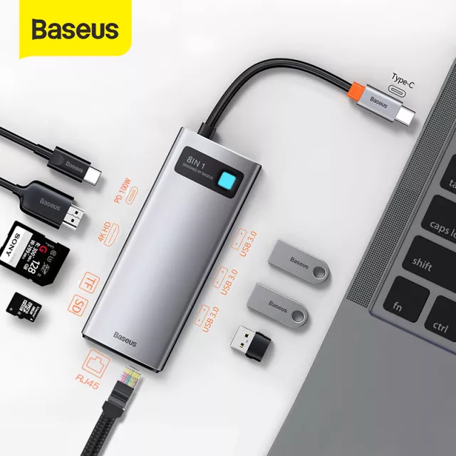 Hub chuyển đổi đa năng Baseus Type-C - HDMI, USB, RJ45, SD, TF,... dành cho Macbook, Notebook, Laptop,... - phân phối chính hãng tại Baseus Việt Nam