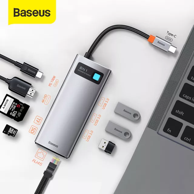 Hub Chuyển Đổi Đa Năng Baseus Type - C - Hdmi, Usb, Rj45, Sd, Tf, ... Dành Cho Macbook, Notebook, Laptop, ... - Phân Phối Chính Hãng Tại Baseus Việt Nam