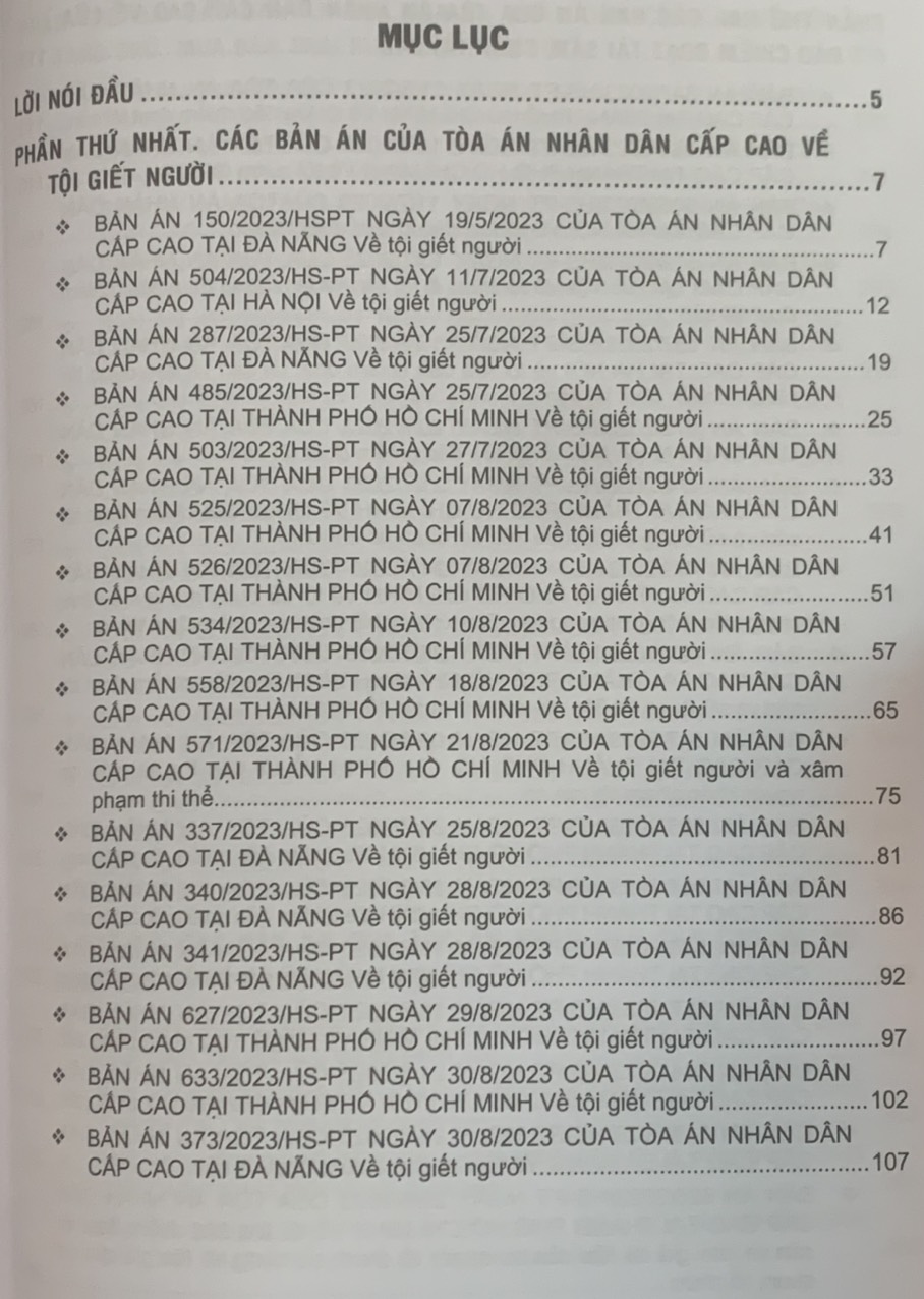 Combo 4 cuốn Tuyển tập các bản án của Tòa án nhân dân cấp cao