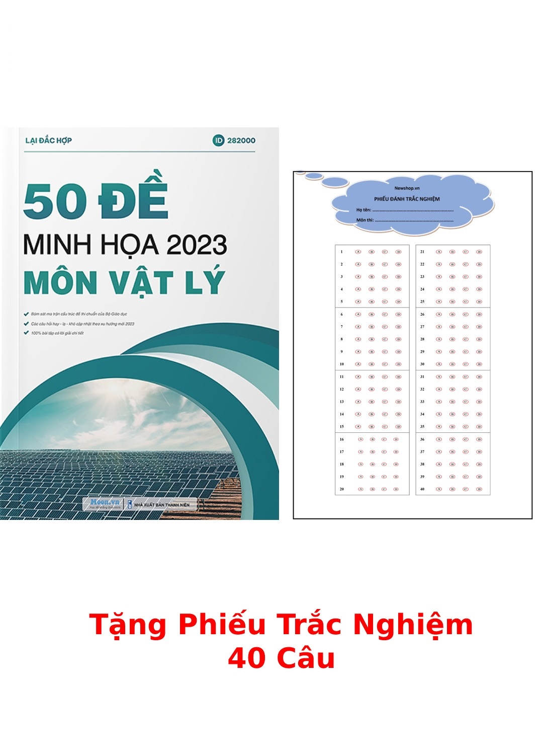 50 Đề Minh Họa 2023 Môn Vật Lý + Tặng Phiếu Trắc Nghiệm 40 Câu - MOON