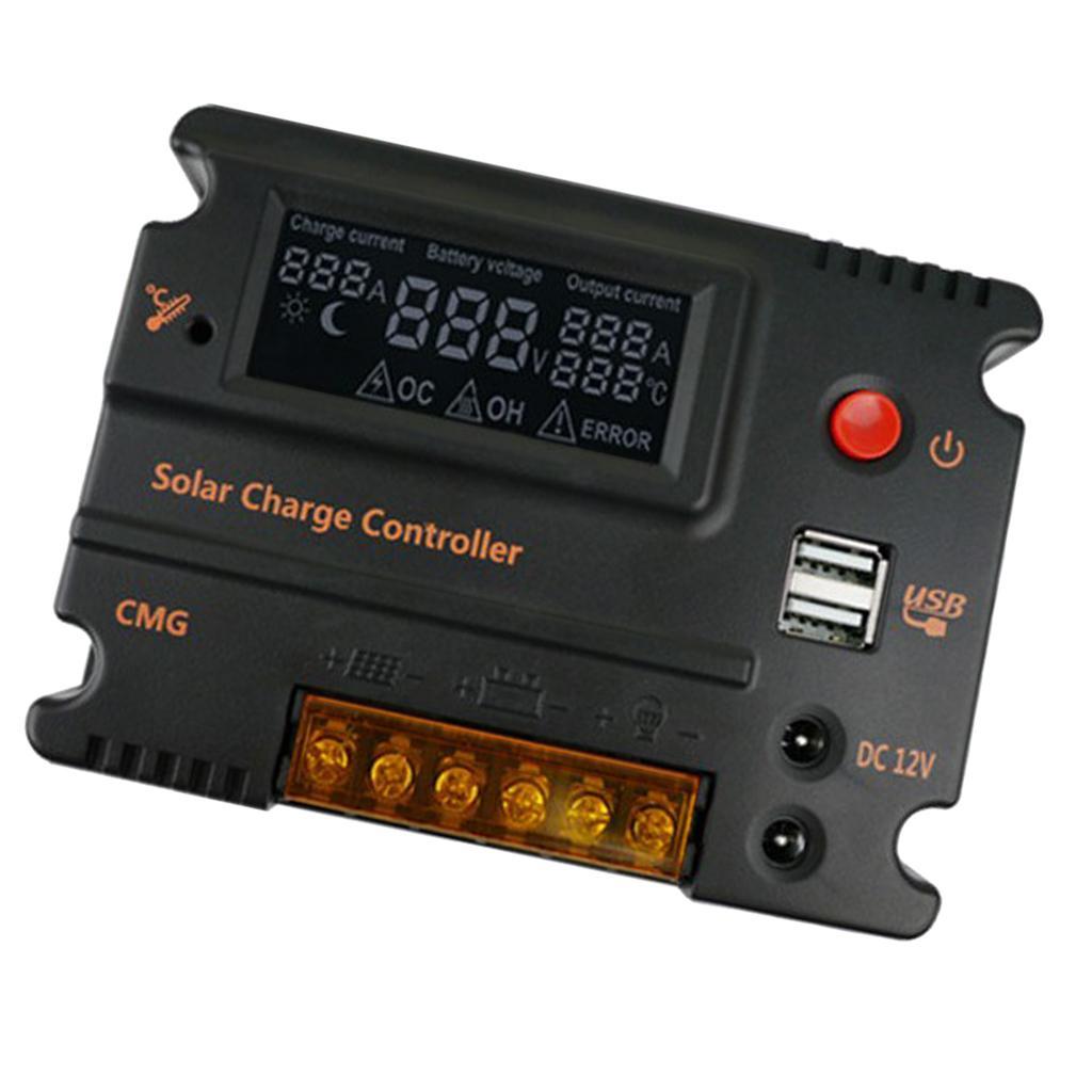 20A 12V/24V Solar Charge Controller Solar Panel Battery Regulator