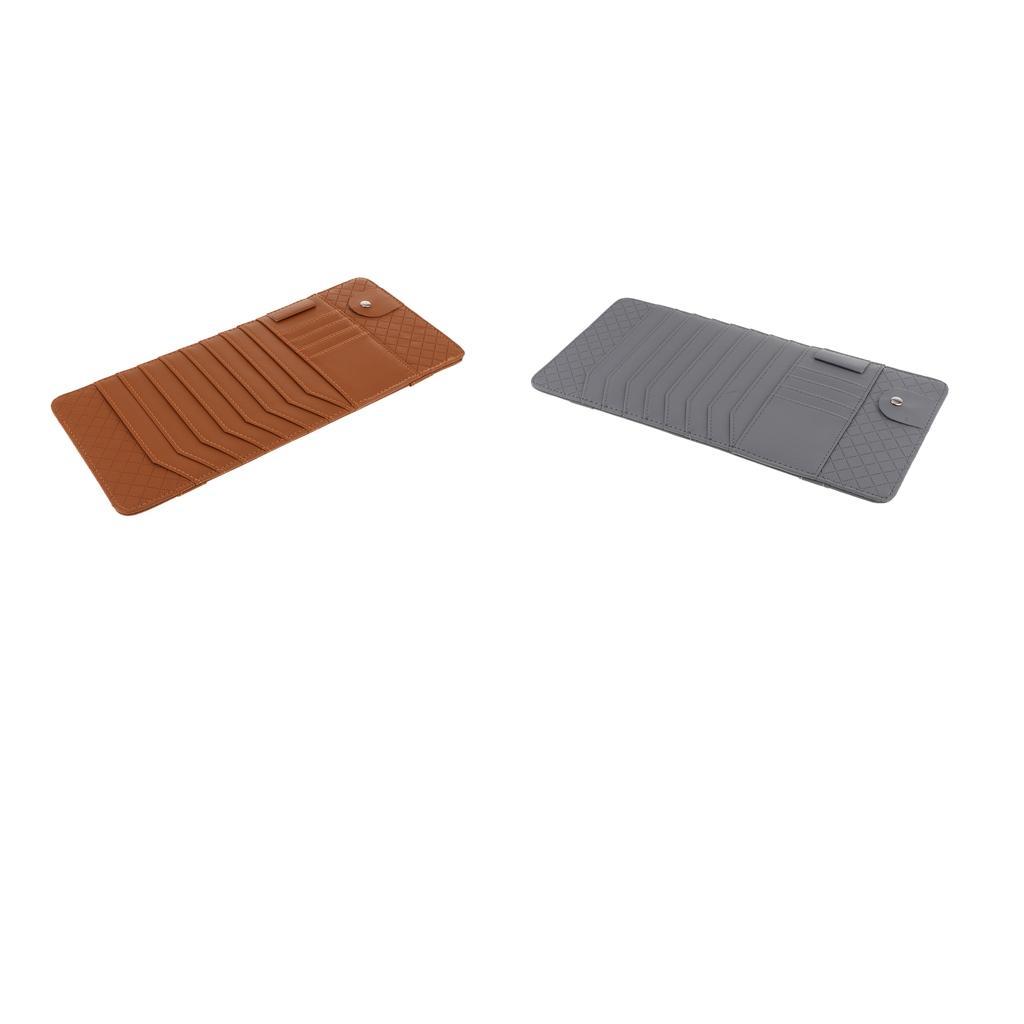 10 Slot CD DVD Disc Pouch Bag Storage Case for Car Auto Sunshade Visor brown
