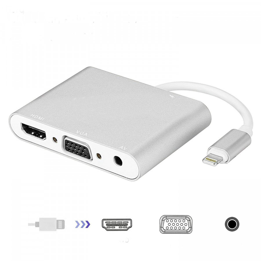 Cáp chuyển đổi Lightning to Digital AV Multiport HDMI VGA Audio