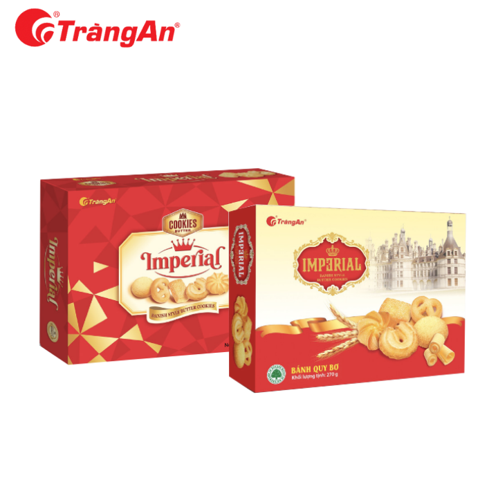 Bánh quy bơ sữa Imperial 270g, thơm ngon hảo hạng, thương hiệu Tràng An