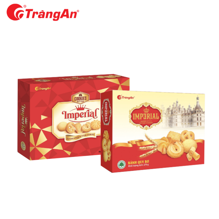 Bánh quy bơ sữa Imperial 270g, thơm ngon hảo hạng, thương hiệu Tràng An