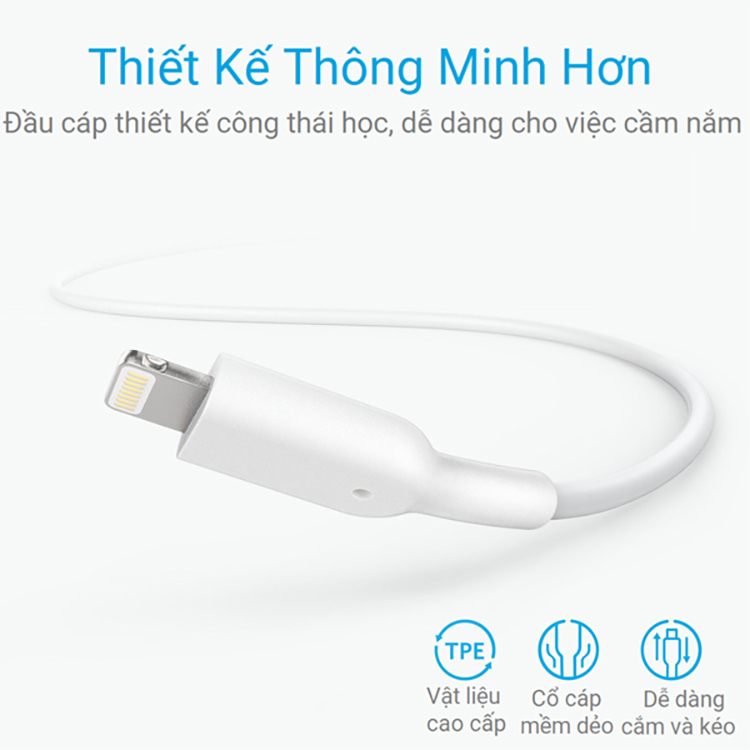 Dây Cáp Sạc Lightning Cho iPhone Anker PowerLine II 0.9m - A8432 - Hàng Chính Hãng