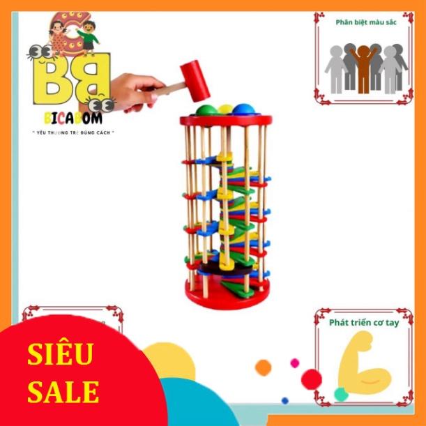 Đồ chơi giáo dục sớm cho bé bằng gỗ đập bi lốc xoáy Bc18