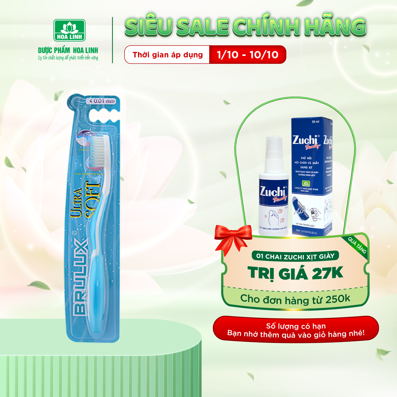 Bàn chải đánh răng Brulux Ultra Soft màu ngẫu nhiên