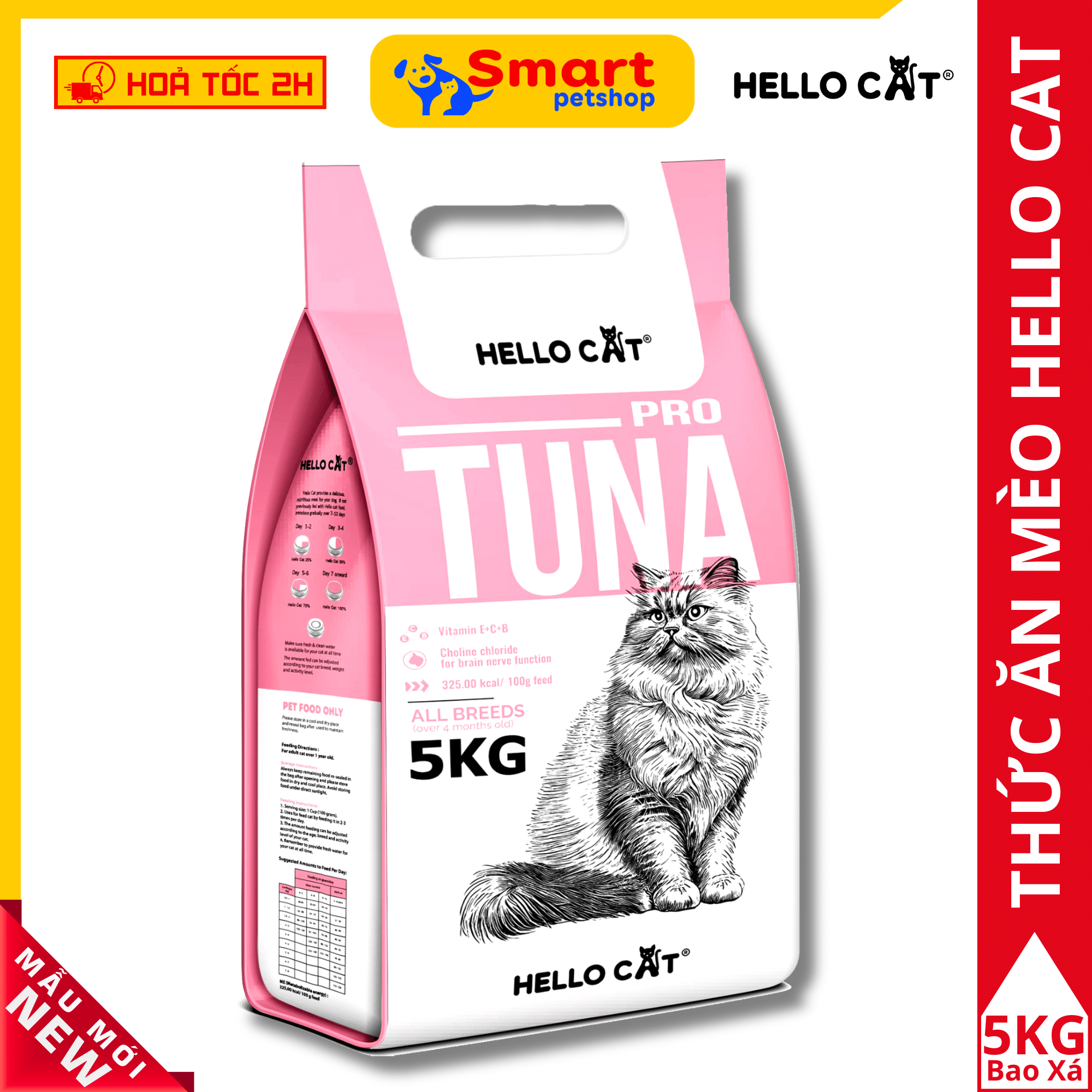Thức Ăn Cho Mèo Mọi Lứa Tuổi Hello Cat Tuna 5kg 10kg