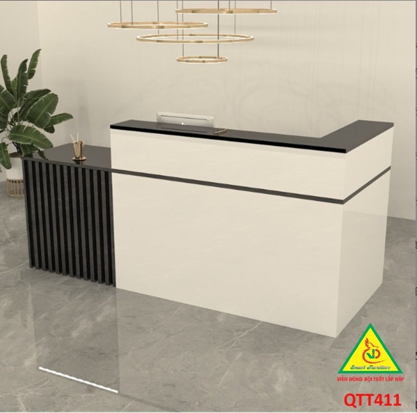 QUẦY LỄ TÂN, QUẦY TIẾP TÂN, QUẦY TÍNH TIỀN, QUẦY THU NGÂN QTT411 - Nội thất lắp ráp Viễn Đông Adv