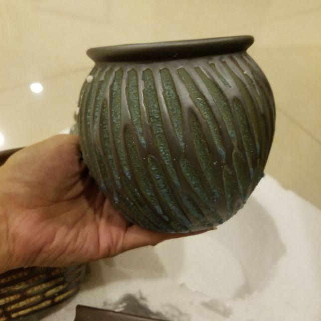 4 Chậu men gân