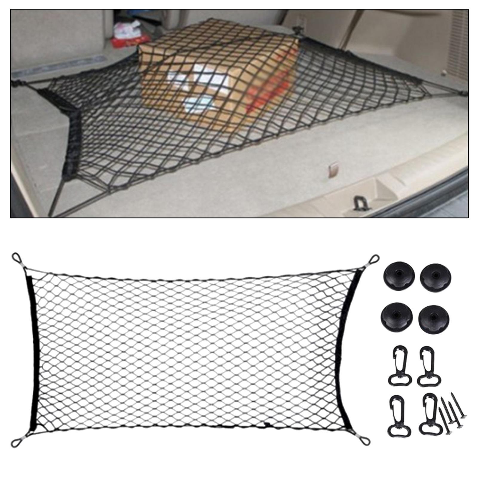 Car Cargo Net Car Rear Cargo Net Car Trunk Cargo Net Stretchable  Storage Net Storage Pouch for Vehicle Trucks SUV Car