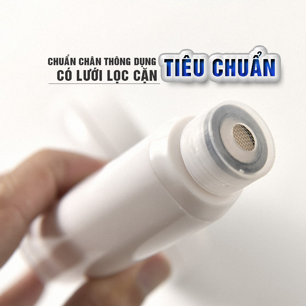 Vòi nước hoa sen áp lực Nhật bản, tiết kiệm nước, gật gù, cổ xoay 360 độ, có nút tắt mở Stop trên thân vòi tiện lợi Mihoco 122