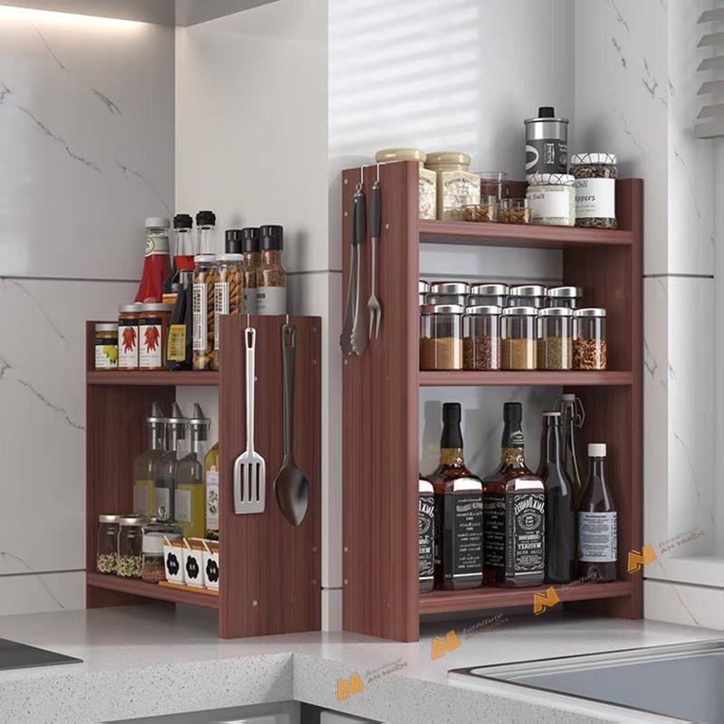 Made in VN Kệ đựng gia vị 2 tầng 3 tầng kệ nhà bếp gỗ mdf 17mm công ty Mộc Phát độ bền trên 30 năm AN047