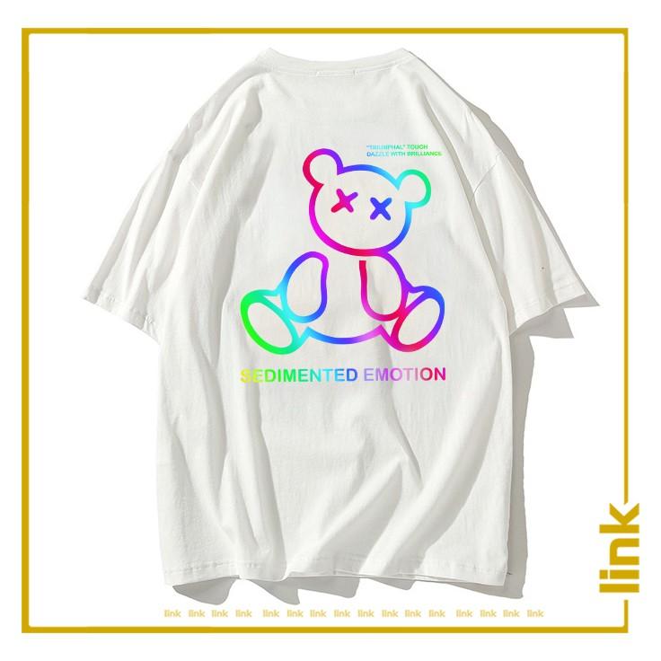 Hình ảnh Áo phản quang GẤU TEDDY KAWS tay lỡ UNISEX ( Đen, Trắng )