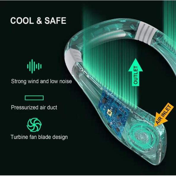 Vòng Quạt Đeo Cổ Cá Nhân Giải Nhiệt Cơ Thể Silica Hose  ️Hanrui Offical️