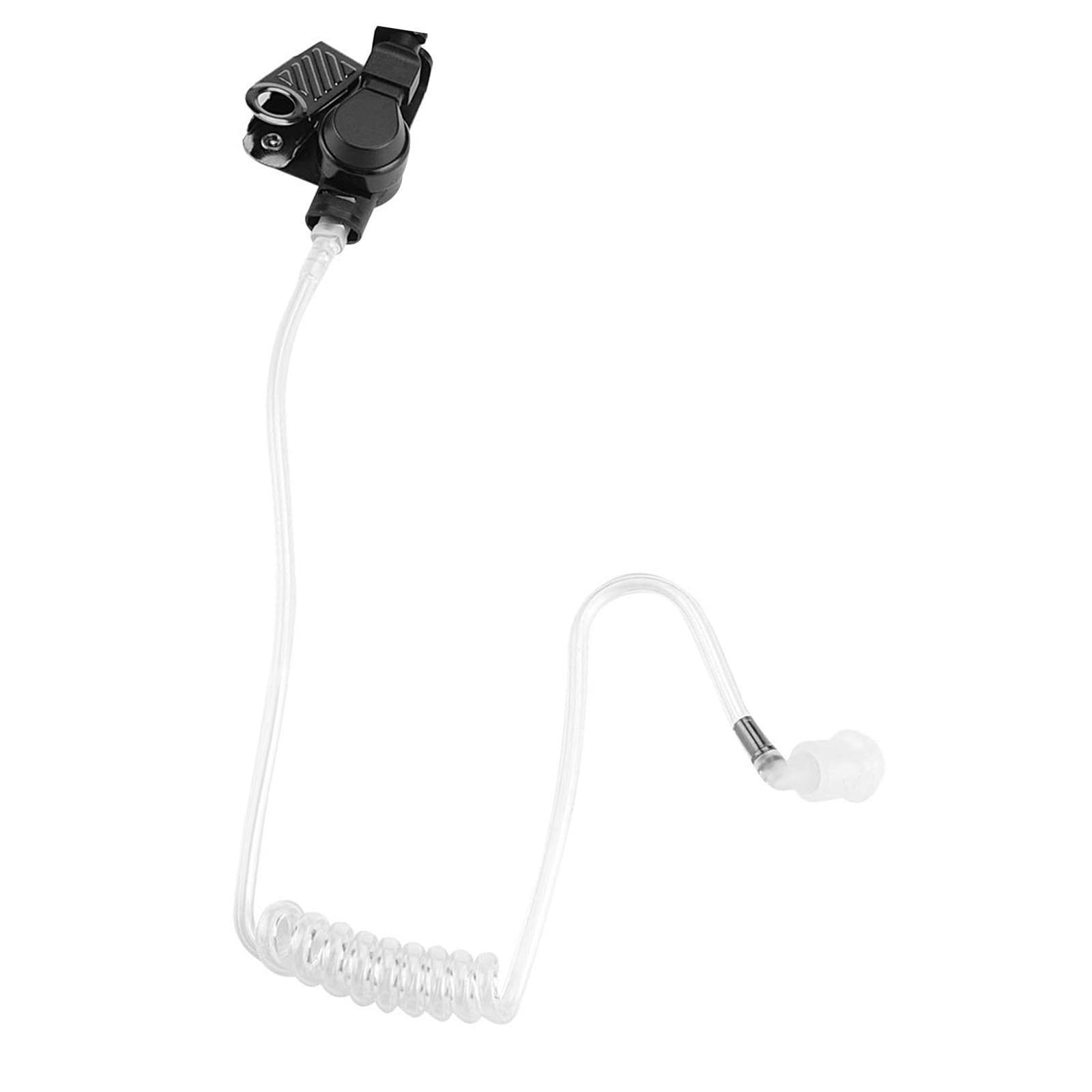 2 Pieces Acoustic Coil Tubes,Lightweight Removable Clear and White Replacement Tube for Two Way Radio Air Duct Headphones