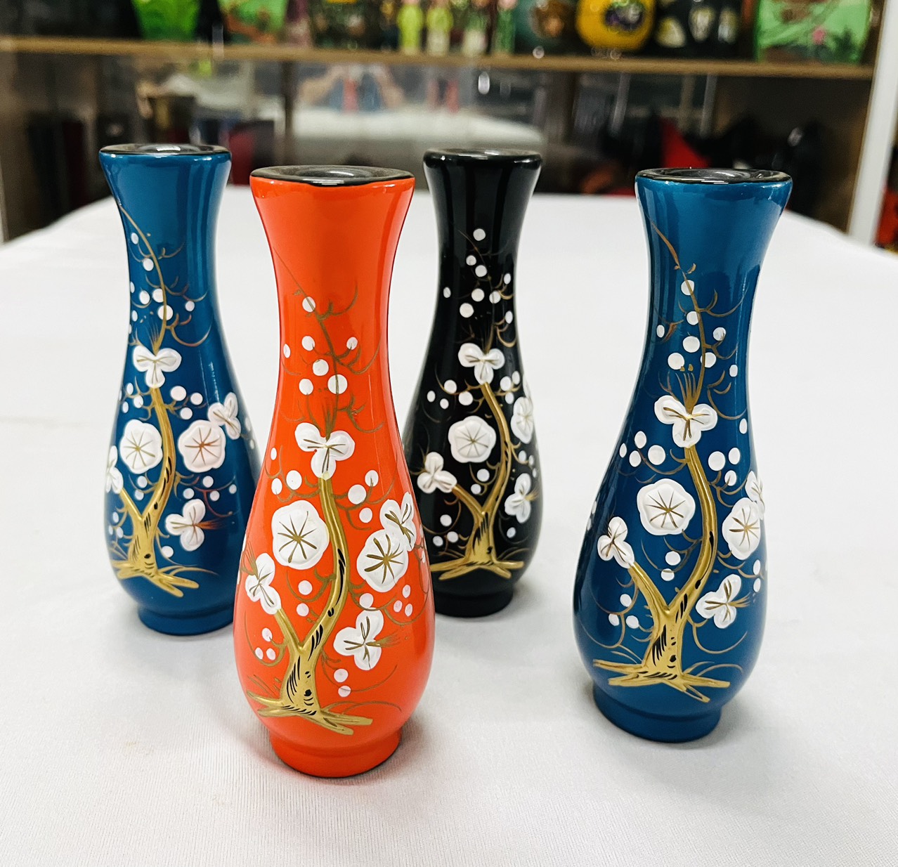 Bình Sơn Mài Nhí 14*5 cm Cao Cấp Thanh Bình Lê cắm hoa, trang trí kệ, bàn làm việc, quà tặng ý nghĩa