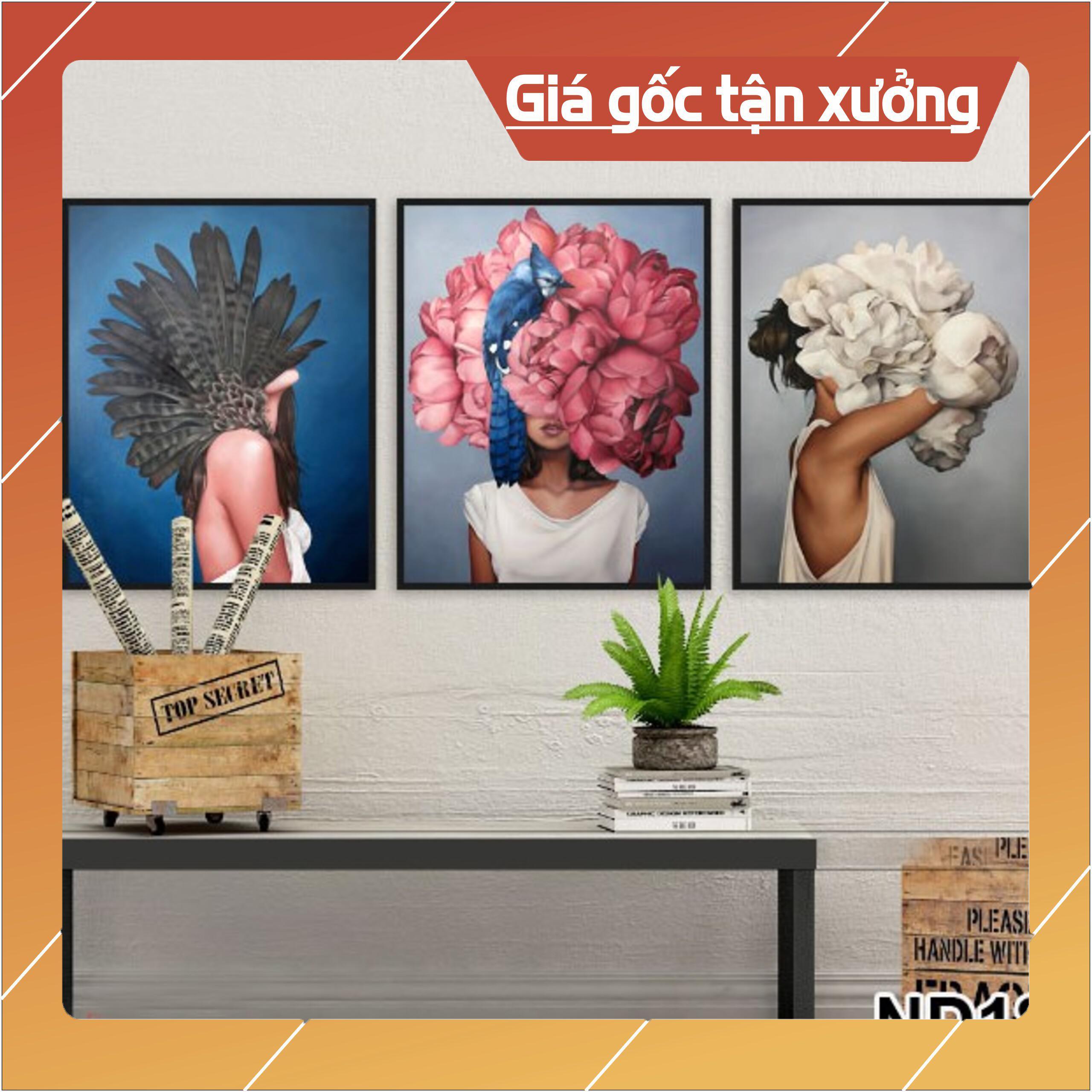 Bộ tranh treo tường phong thủy trang trí nội thất đẹp và giá rẻ
