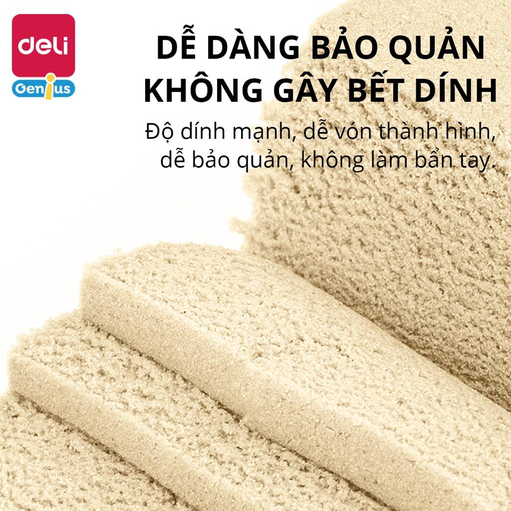 Bộ Đồ Chơi Cát Động Lực Tạo Hình Kèm Khuôn 1.5kg 2kg Deli - Cát Dẻo Vi Sinh Dễ Tạo Hình, An Toàn, Không Dính Tay - 67869 67870