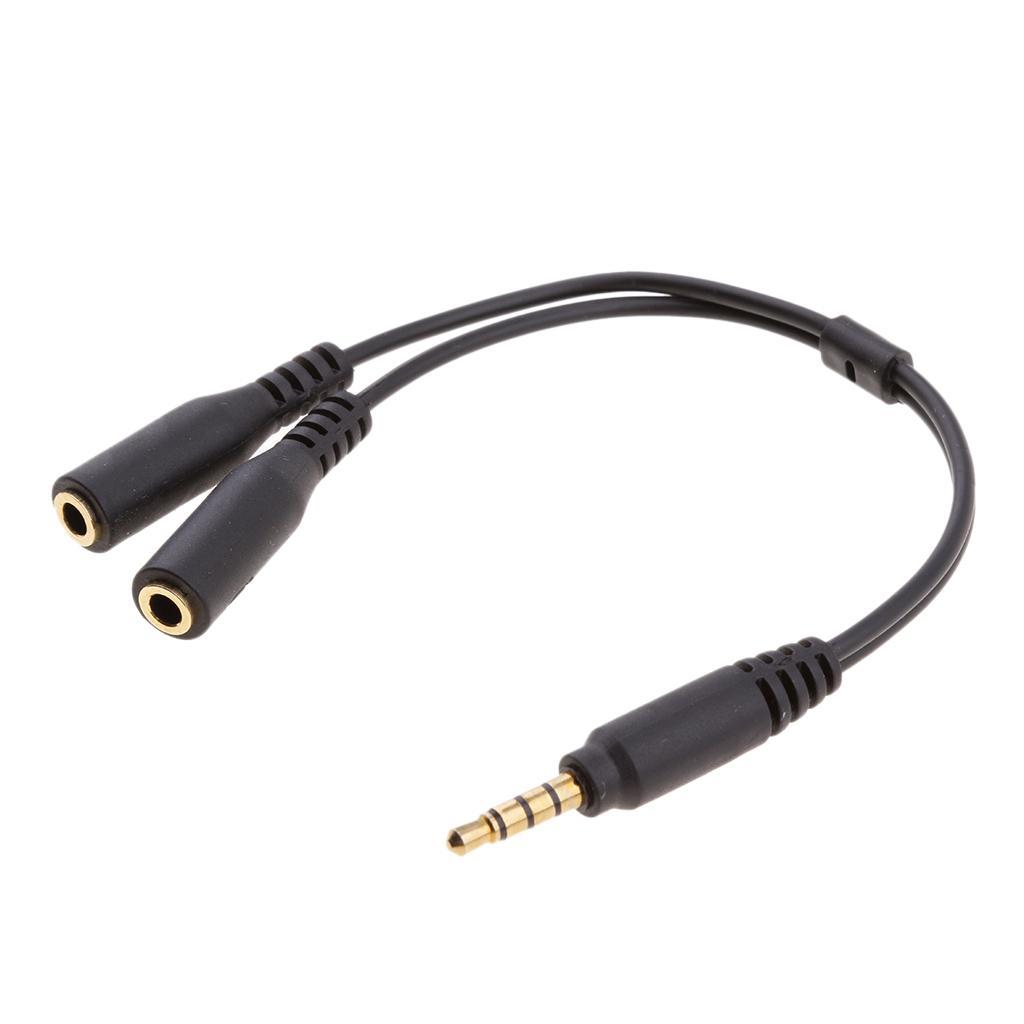 Universal 2.5mm to 3.5mm M/F Audio Adapter+3.5mm Dual Audio Adapter Cable
