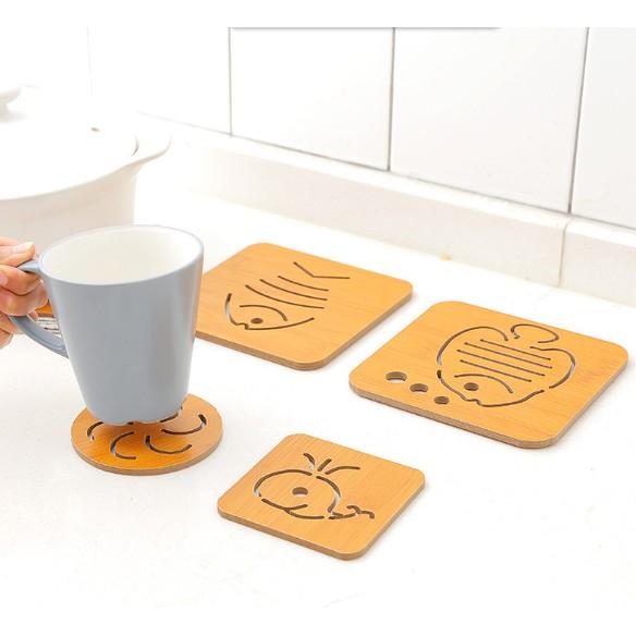 Tấm lót nồi bằng gỗ tre nhiều hình