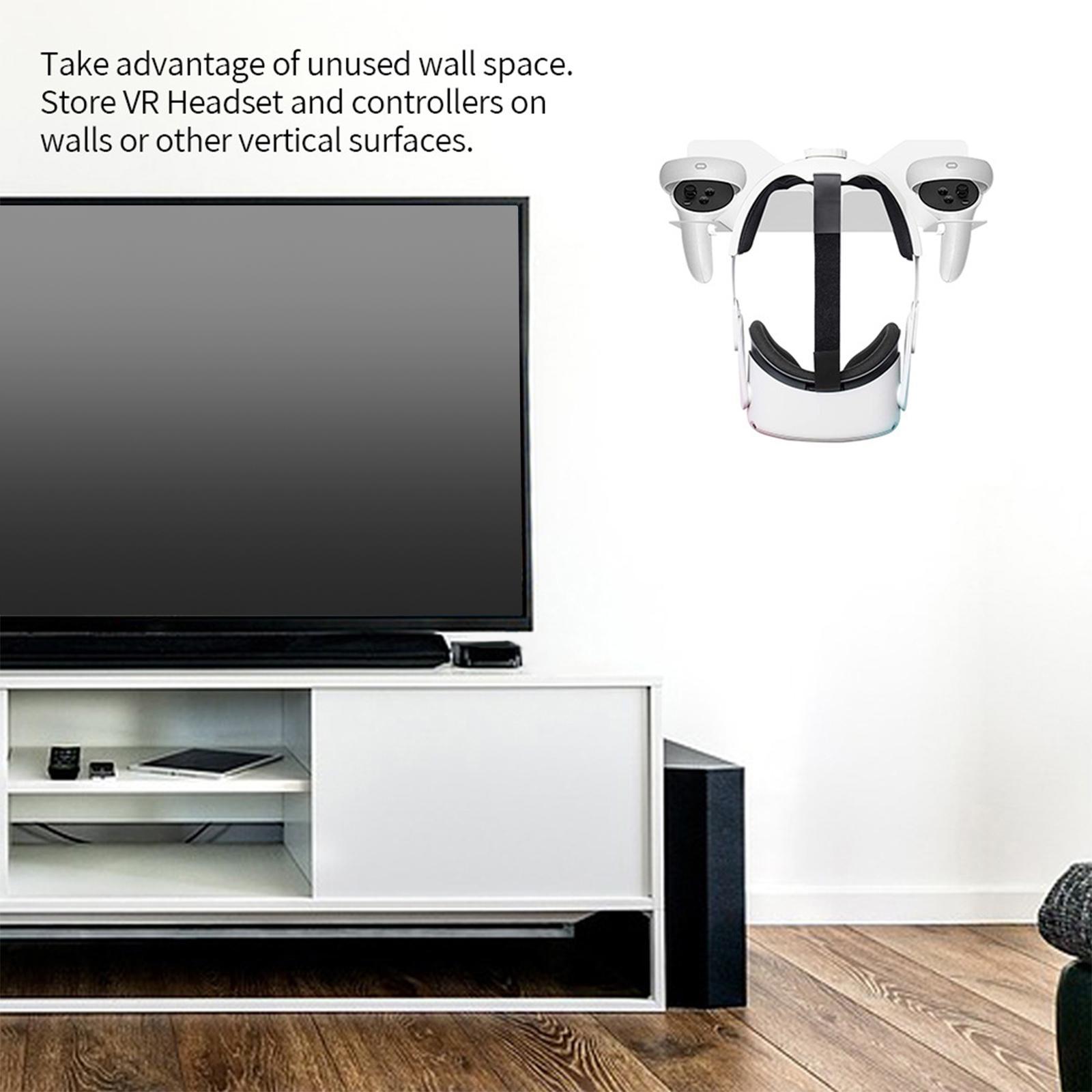 Durable VR Wall Mount Stand Save Space Display Stand Hanger Organizer for Quest 2 Easy to Install