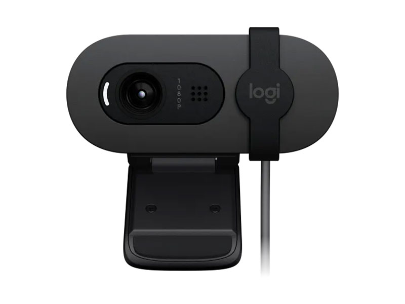 Webcam Full HD Logitech Brio 100 - Cân bằng ánh sáng, Mic, Màn chập, USB-A - Hàng Chính Hãng - Bảo Hành 12 Tháng 