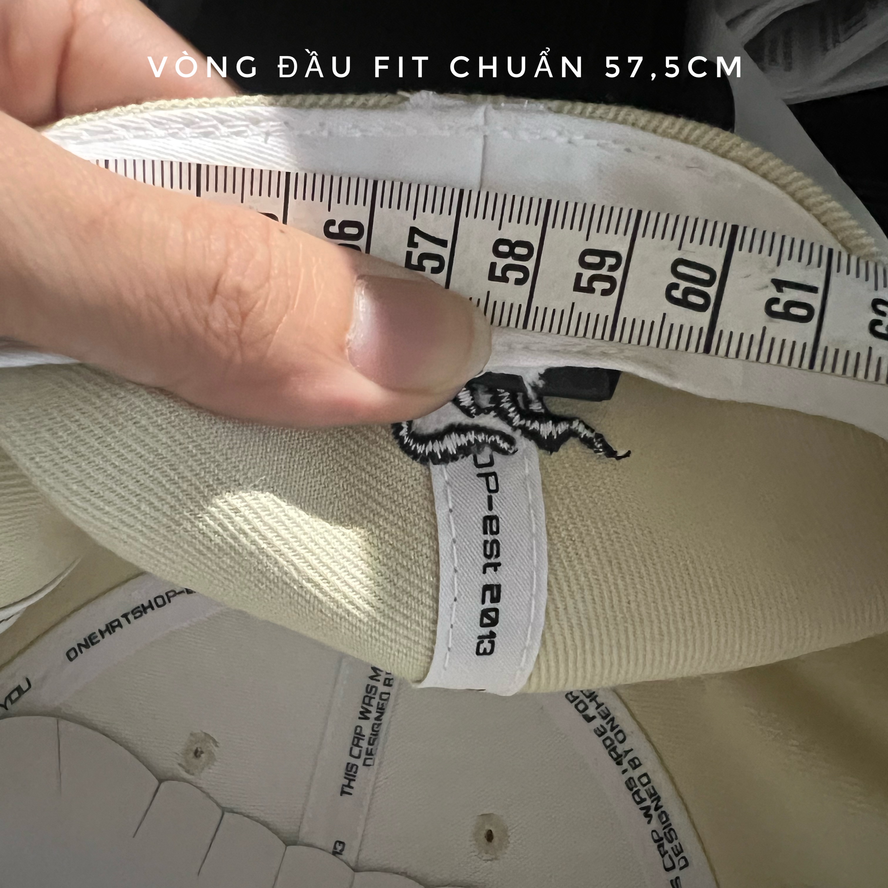 Nón snapback Fitted bít đuôi logo Chữ FEAR thêu 3D cách điệu vòng đầu 57,5cm chất lượng cao brand One Hat