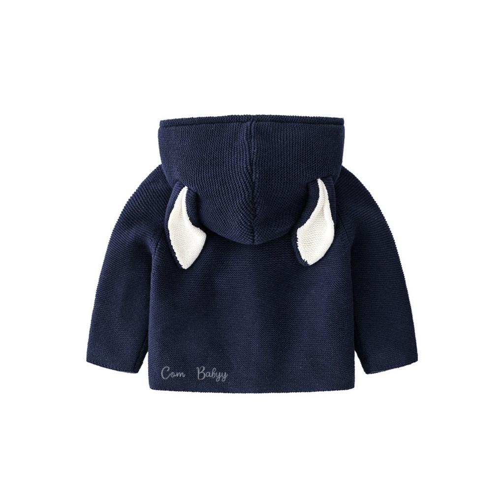 Áo Khoác Len Lông Cừu Cardigan Mũ Trùm Tai Thỏ Siêu Yêu Cho Bé Trai Và Gái Từ 3 Tháng - 5 Tuổi