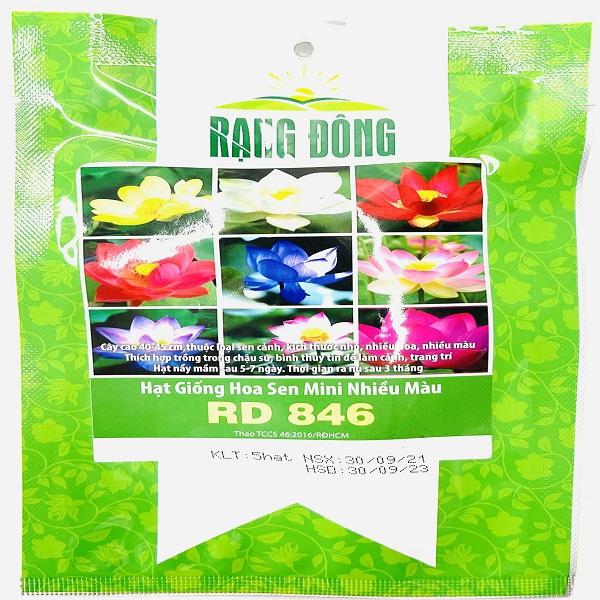 Hạt giống hoa sen mini nhiều màu RD 846