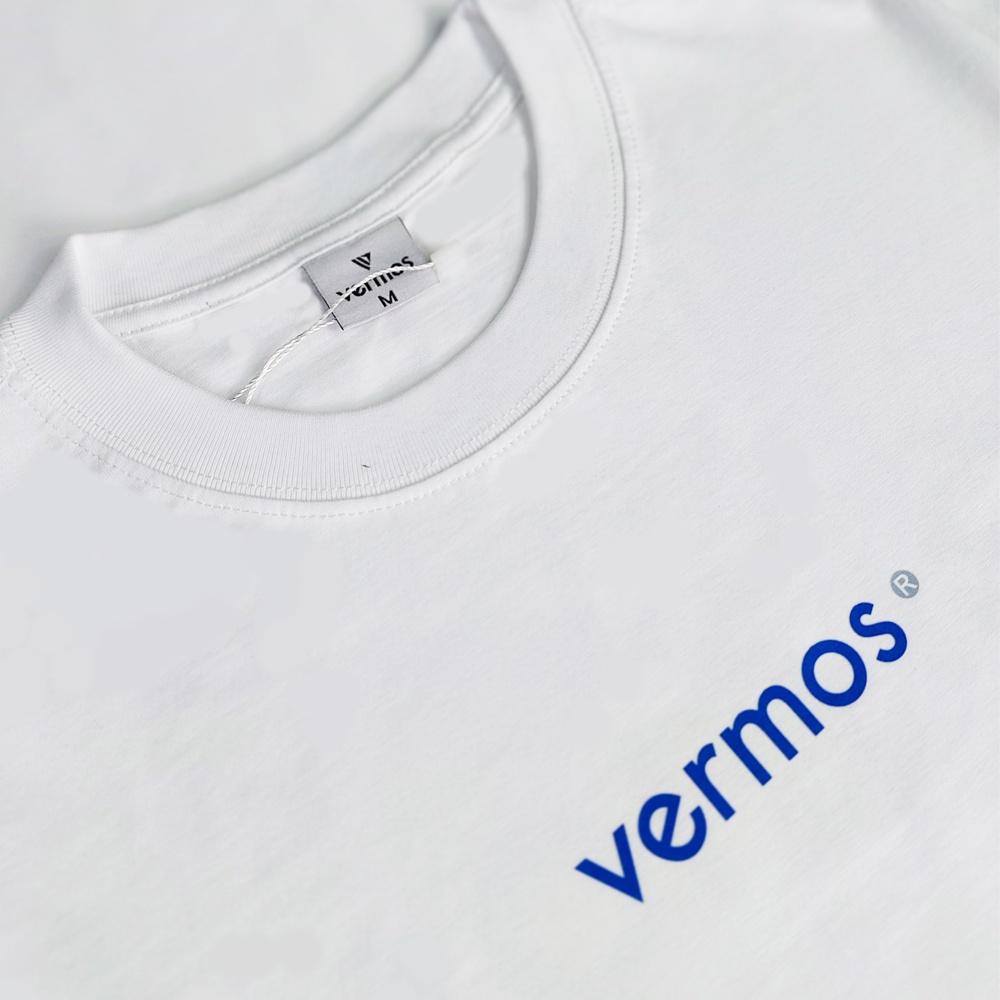 Áo Thun Vermos Signature Logo Tee White Blue
